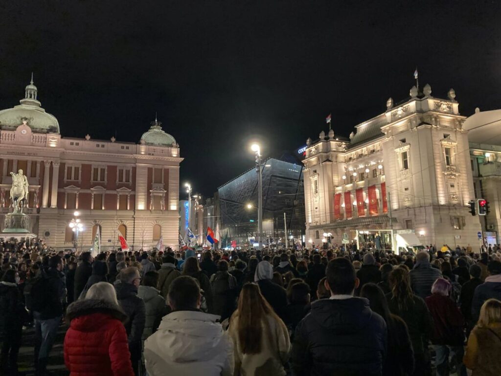 The „Stop the regime violence“ in Belgrade; Photo: András Juhász / Mašina
