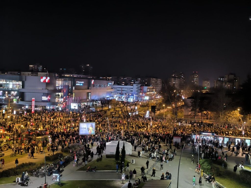 Protest in Novi Sad, Serbia