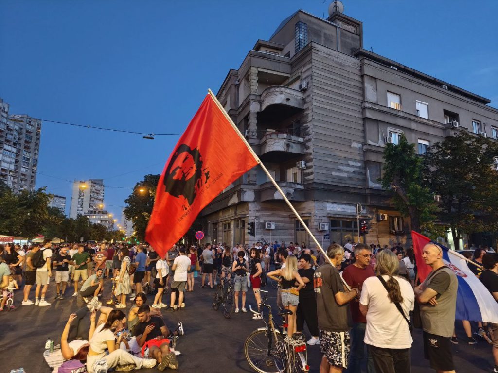 Street blockade in Zemun