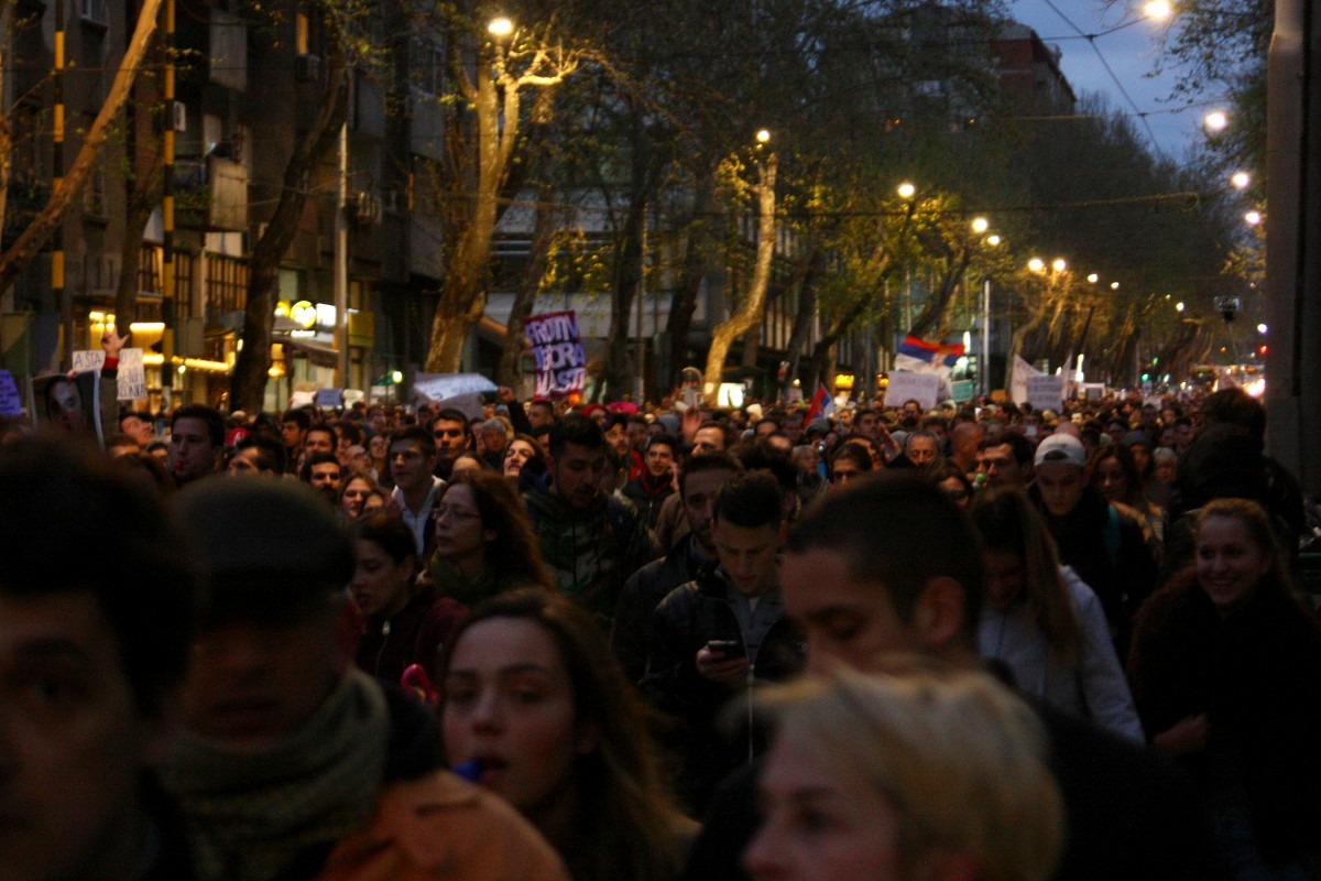 Protest u Beogradu. Foto: Marko Miletić
