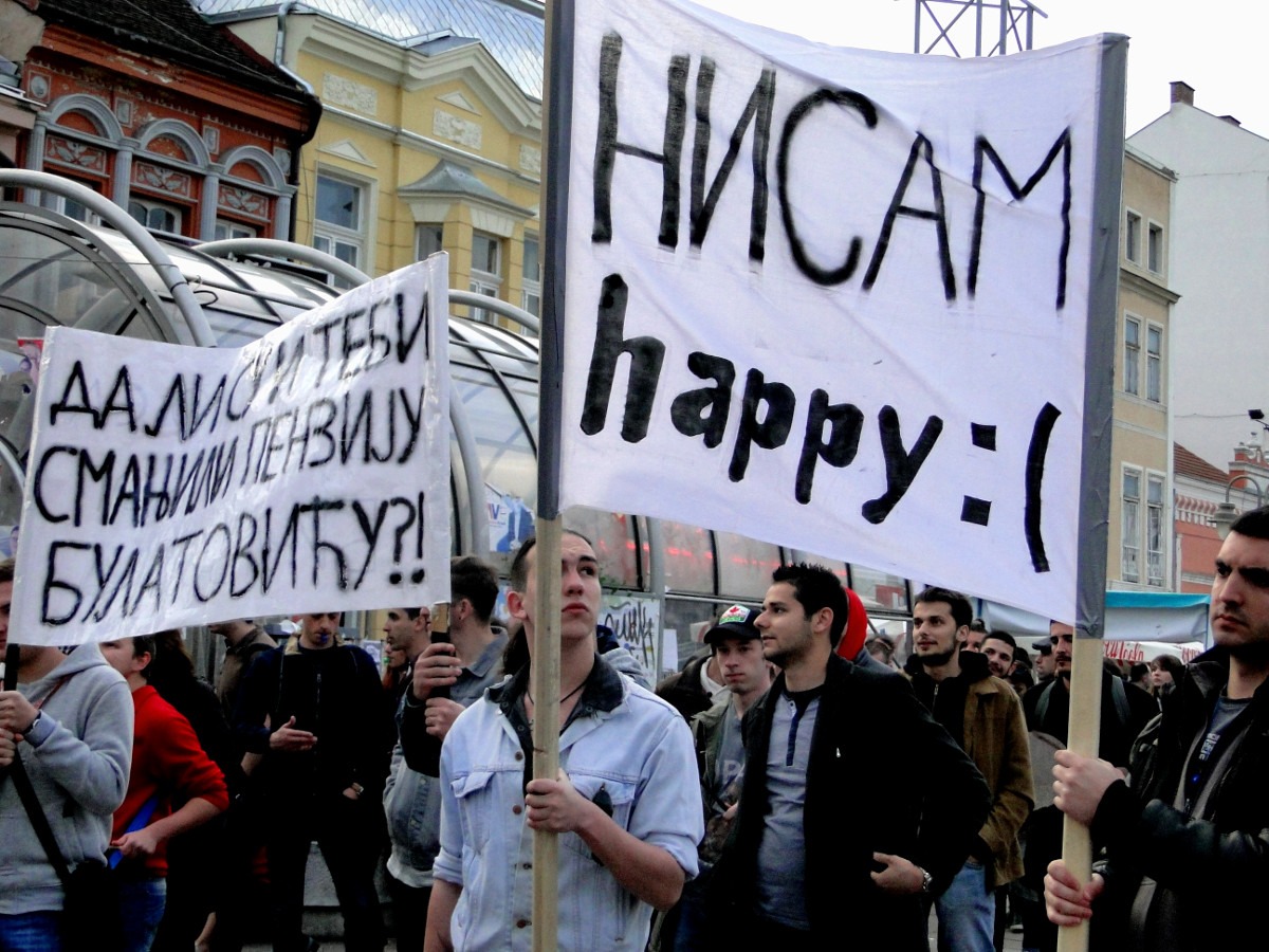 Protest u Nišu; Foto: Bojana Tamindžija