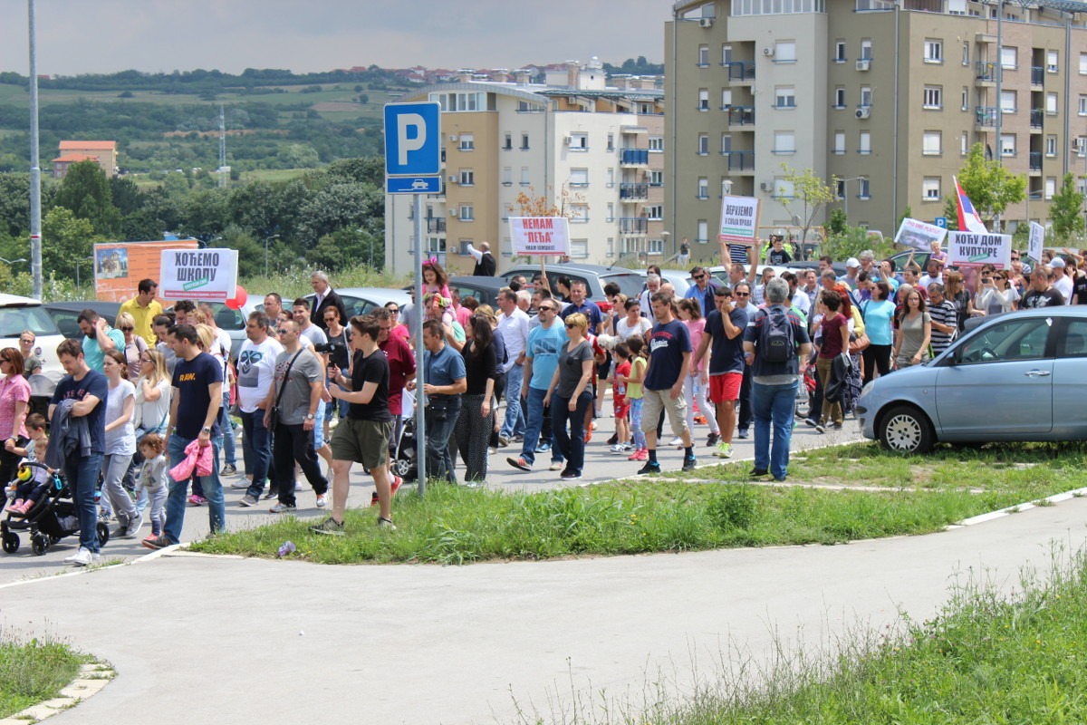 Protest u beogradskom naselju Stepa Stepanović; foto: Mirjana Dragosavljević / Mašina