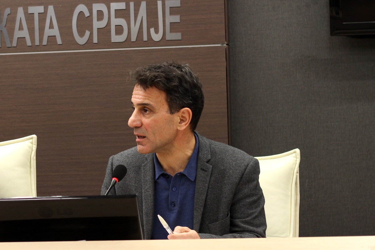 Kostas Lapavicas tokom predavanja u Beogradu; Foto: Miloš Miletić / KURS