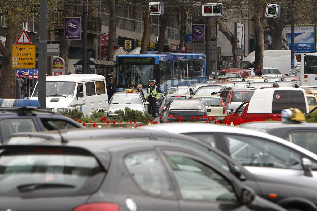 saobraćajna gužva u beogradu