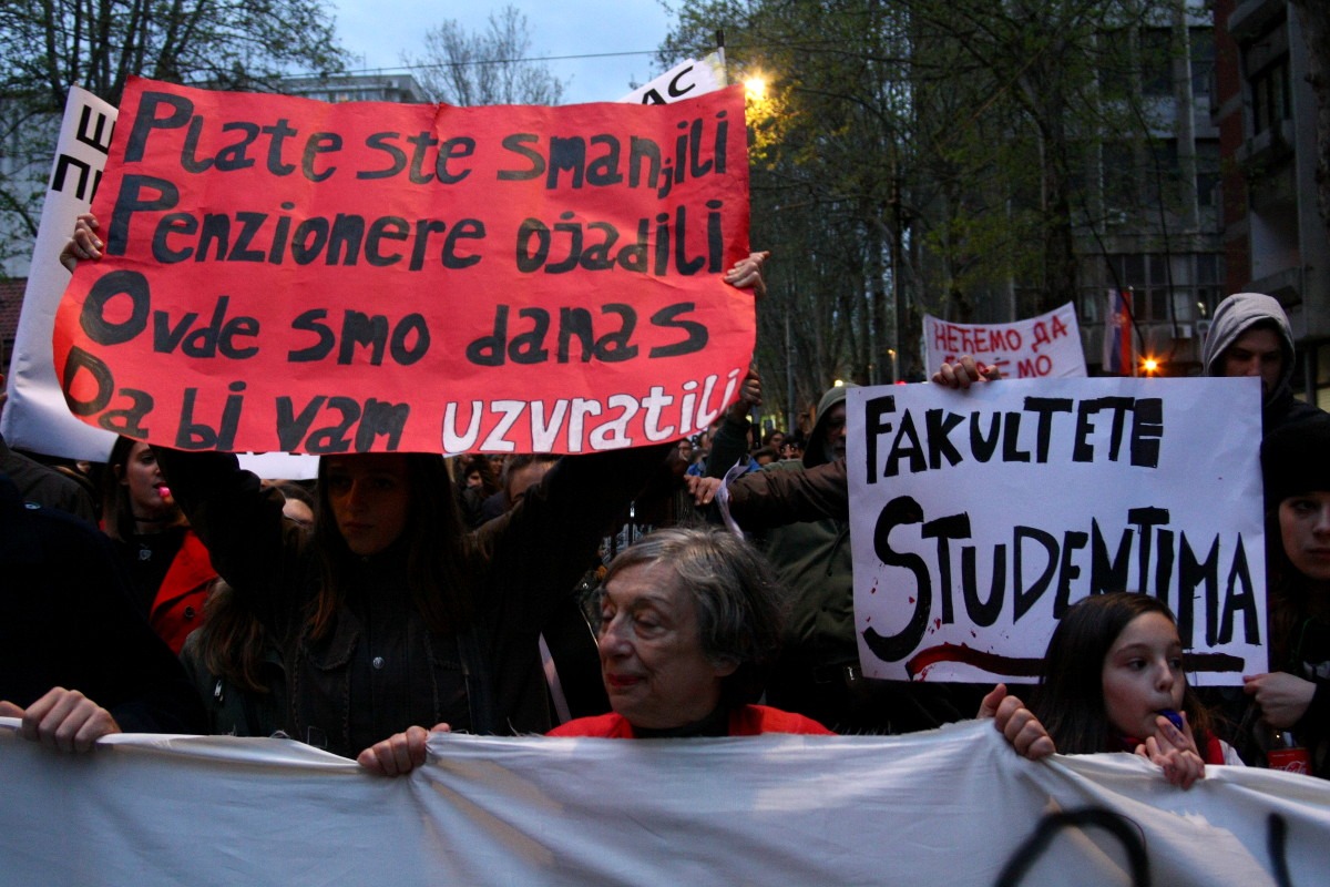 Jedan od protesta "Protiv diktature", april 2017; Foto: Marko Miletić / Mašina