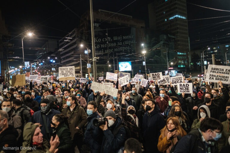 Protest frilensera u Beogradu; Foto: Nemanja Đorđević / Udruženje radnika na internetu / Facebook