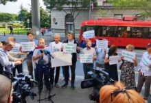 Godinu dana Šapićevog nasilja nad Beogradom – protestna akcija održana u Beogradu
