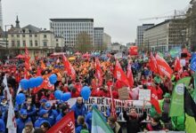 "Zajedno protiv mera štednje" protest sindikata u Briselu. Foto: ETUC