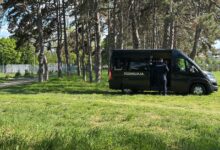 Policija u parku Ušće; Foto: Mašina