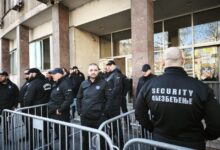 Obezbeđenje ispred Skupštine grada Beograda