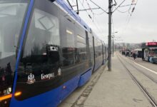 Tramvaji ne saobraćaju već godinu dana zbog radova na železničkoj stanici Novi Beograd Tramvaj, Beograd