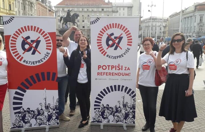 Hrvatska: Uspešno prikupljanje potpisa za promenu uslova za odlazak u penziju