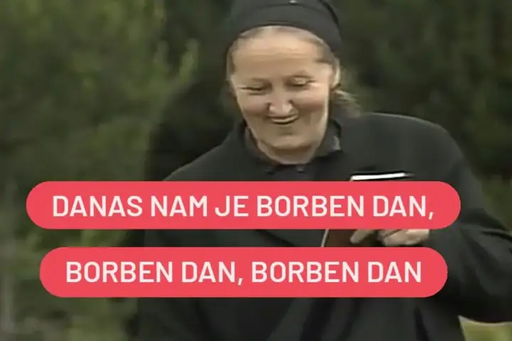 insert iz serije Đekna još nije umrela sa dodatim sloganom