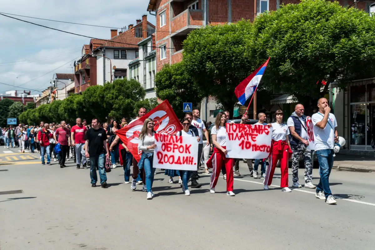Falk Ist štrajk Sloga foto: Miloš Ćirković