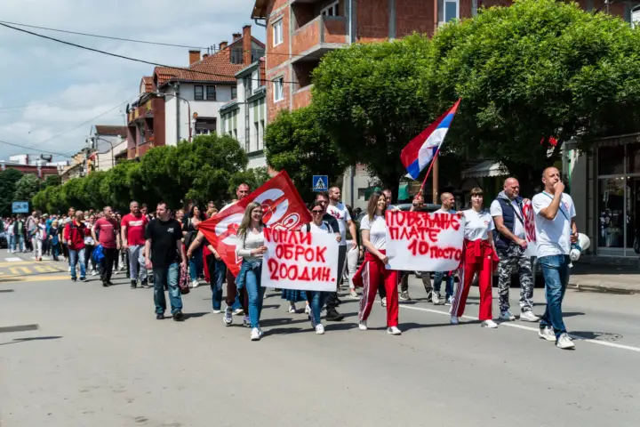 Falk Ist štrajk Sloga foto: Miloš Ćirković