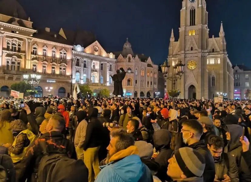 Protest u Novom Sadu; Foto: Mašina