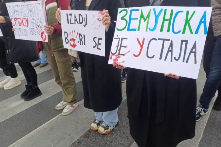 Đaci Zemunske gimnazije u blokadi