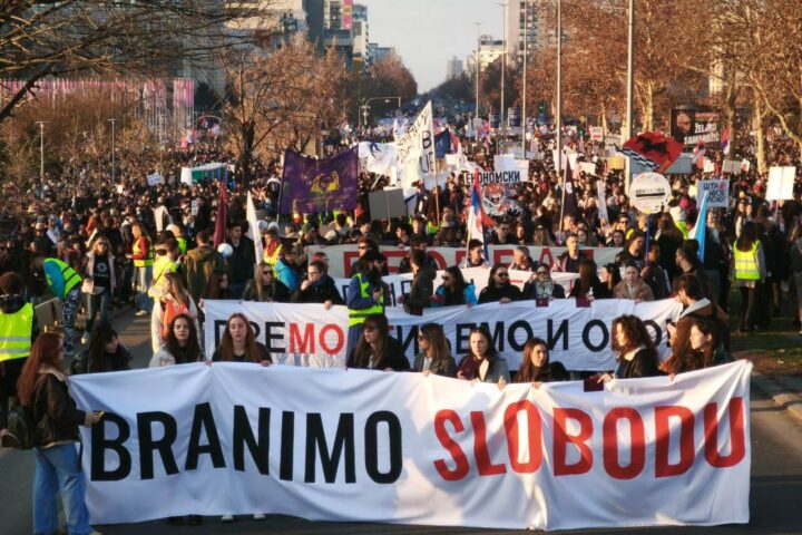 Protest u Novom Sadu, 1. februar 2025.