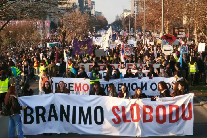 Protest u Novom Sadu, 1. februar 2025.