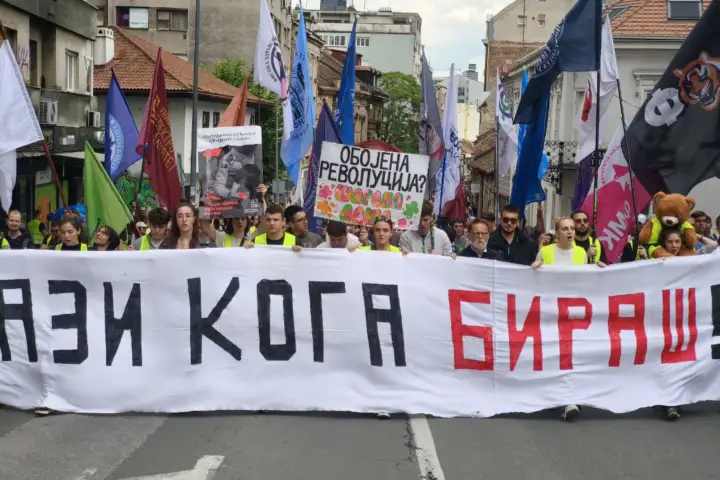 Protest studenata u Beogradu Foto: Mašina