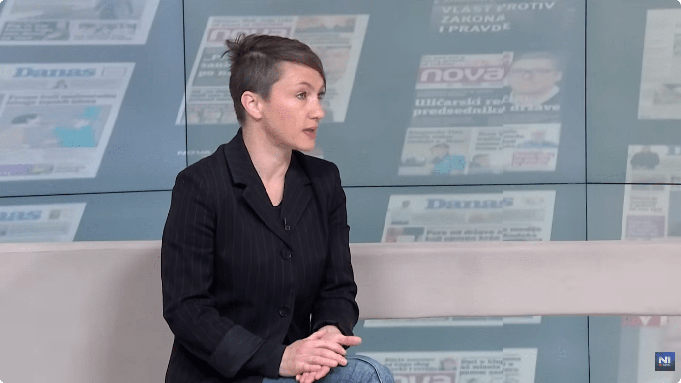 Aleksandra Krstić; Foto: Snimak ekrana/N1