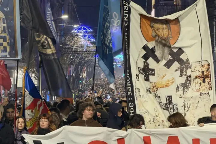 Svetosavska litija u organizaciji studenata u blokadi