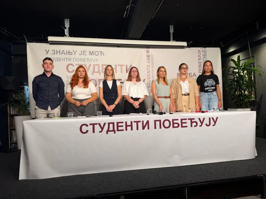 Studenti u blokadi na konferenciji za medije