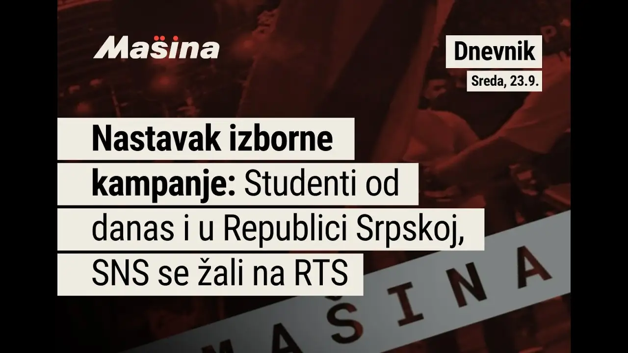 Mašina DNEVNIK, 23. septembar: Treća nedelja izborne kampanje