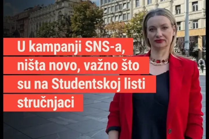 Ana Stojiljković: U kampanji SNS-a, ništa novo, važno što su na Studentskoj listi stručnjaci