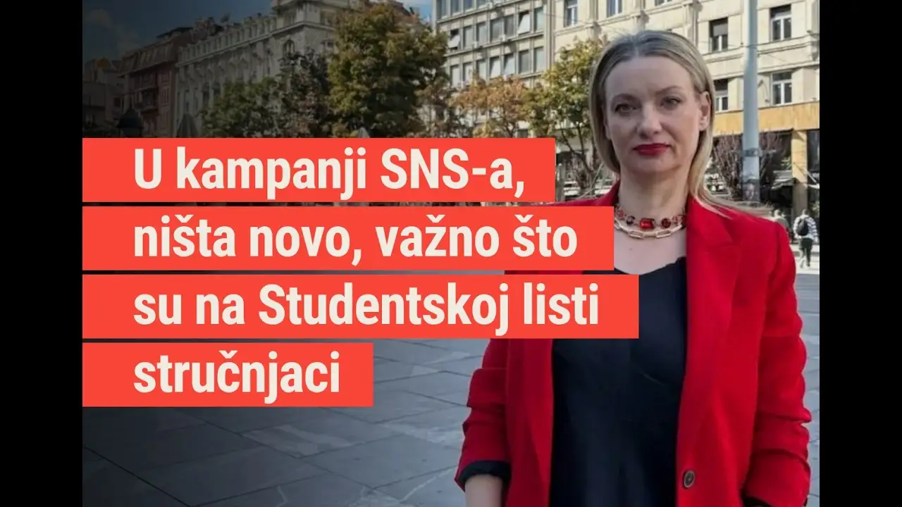 Ana Stojiljković: U kampanji SNS-a, ništa novo, važno što su na Studentskoj listi stručnjaci