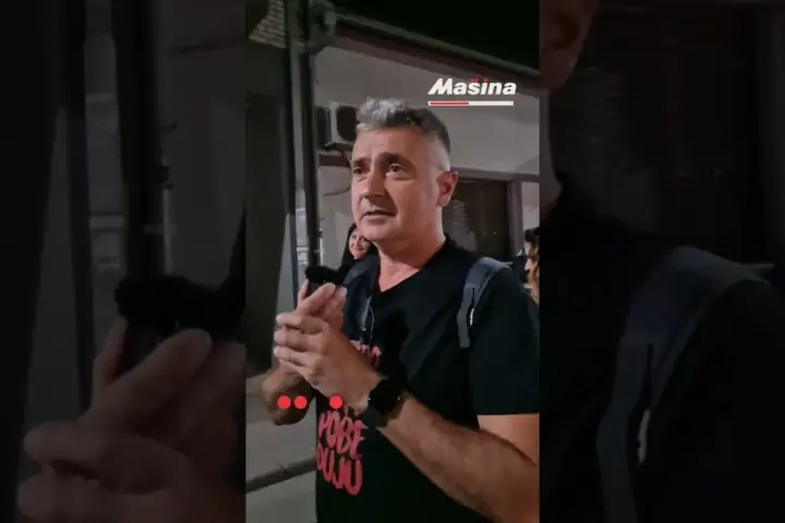 Ilija Srdanović za Mašinu na protestu podrške Jovinoj gimnaziji: „program pravde i jednakosti za sve“