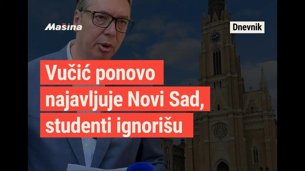 Sutra Vučićev skup u Novom Sadu nakon 8 najava – studenti ignorišu | Mašina DNEVNIK, četvrtak, 15.10
