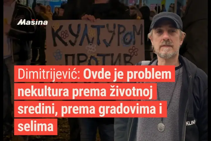Dimitrijević: Ovde je problem nekultura prema životnoj sredini, prema gradovima i selima