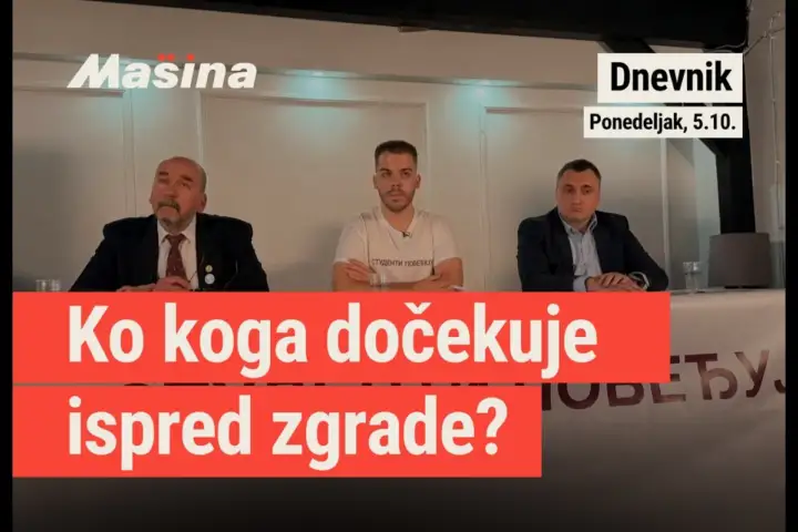 Ko koga dočekuje ispred zgrade? | Mašina DNEVNIK, ponedeljak, 5. oktobar
