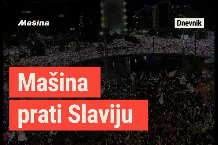 Mašina prati skup na Slaviji | Mašina DNEVNIK