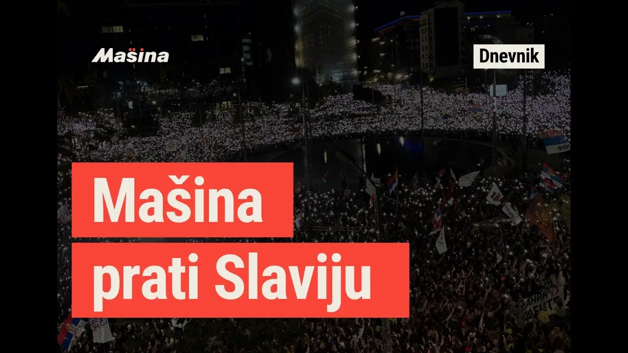Mašina prati skup na Slaviji | Mašina DNEVNIK