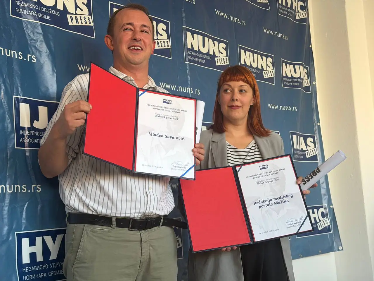 Mašini dodeljena Nagrada za etiku i hrabrost „Dušan Bogavac“